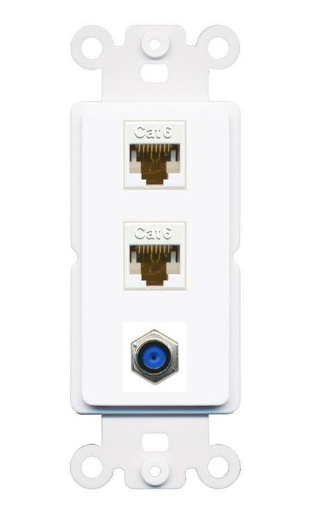 2 CAT6 F81 Wall Plate [White]
