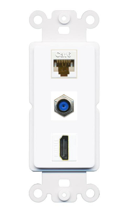 CAT6 F81 HDMI Wall Plate [White]