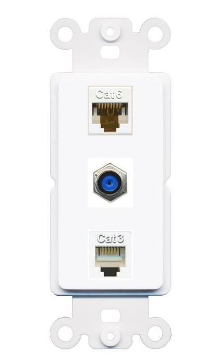 CAT6 F81 PHONE Wall Plate [White]