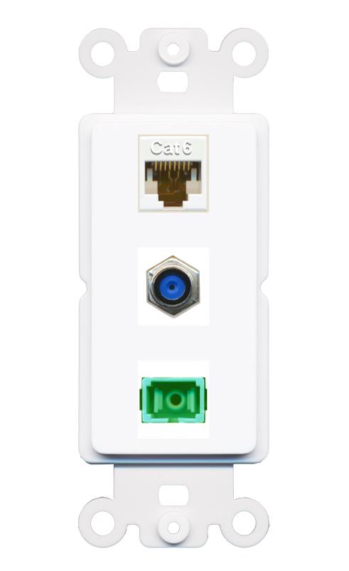 CAT6 F81 SC-APC-SX Wall Plate [White]
