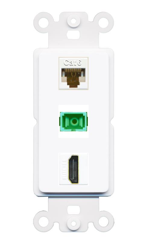 CAT6 HDMI SC-APC-SX Wall Plate [White]