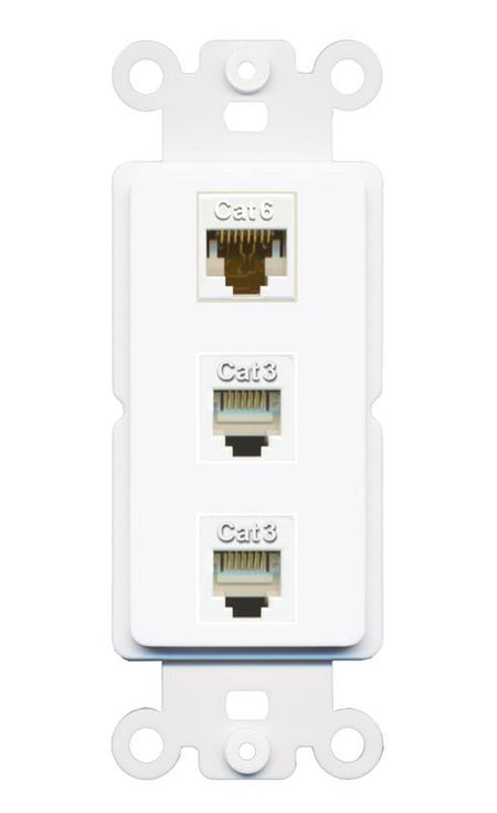 CAT6 2 PHONE Wall Plate [White]