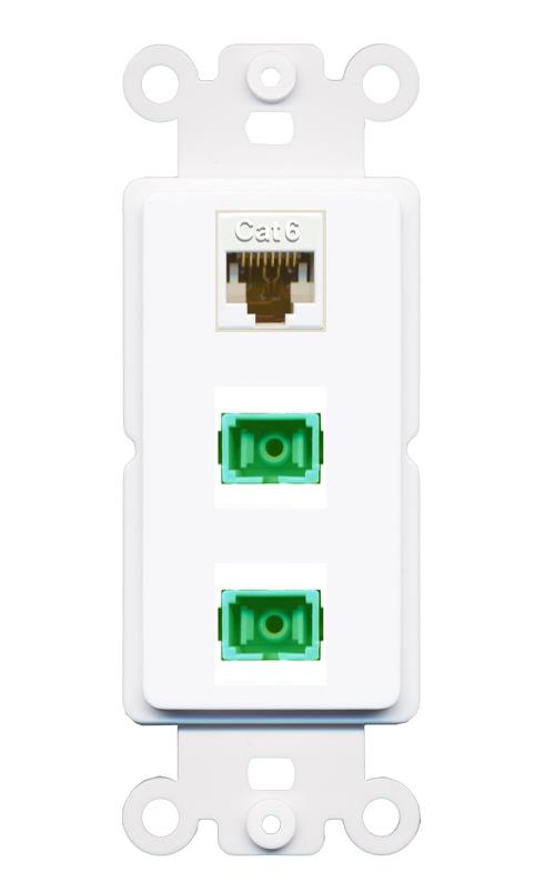 CAT6 2 SC-APC-SX Wall Plate [White]