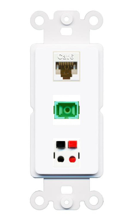 CAT6 SC-APC-SX SPEAKER Wall Plate [White]