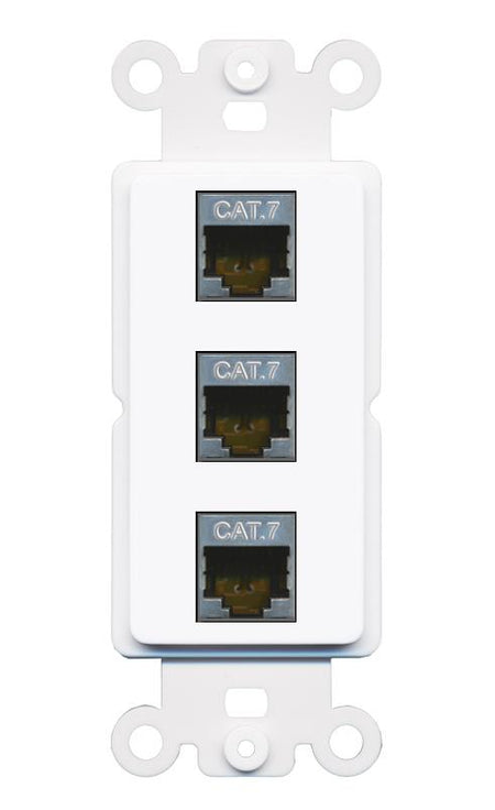 3 CAT7 Wall Plate [White]