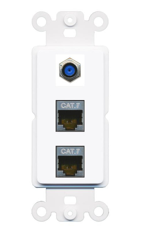 2 CAT7 F81 Wall Plate [White]