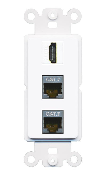2 CAT7 HDMI Wall Plate [White]
