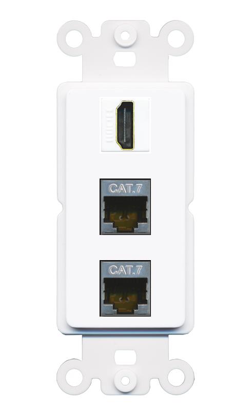 2 CAT7 HDMI Wall Plate [White]