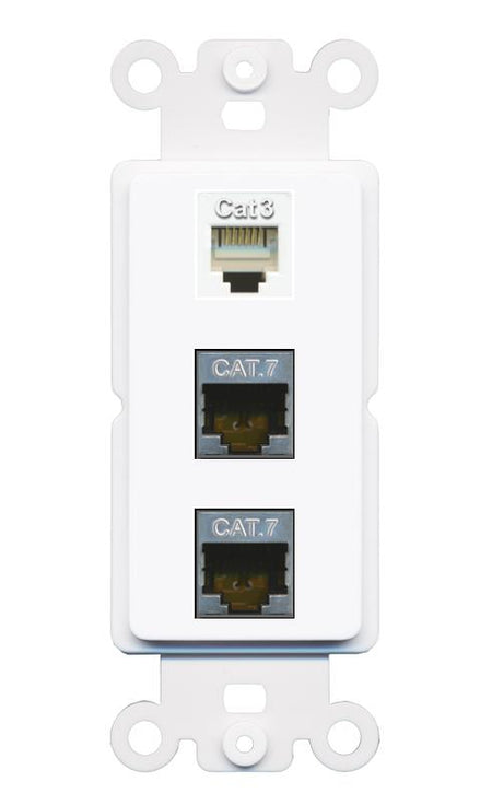 2 CAT7 PHONE Wall Plate [White]