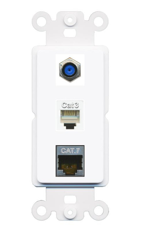 CAT7 F81 PHONE Wall Plate [White]