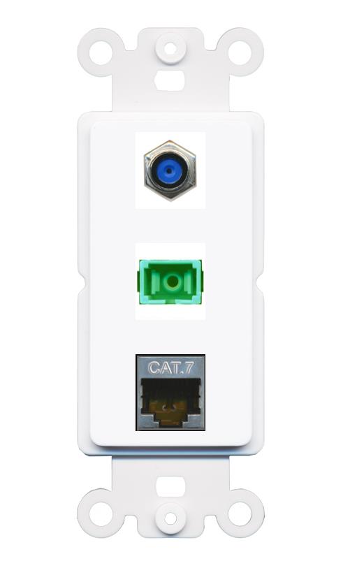 CAT7 F81 SC-APC-SX Wall Plate [White]