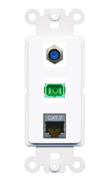 CAT7 F81 SC-APC-SX Wall Plate [White]