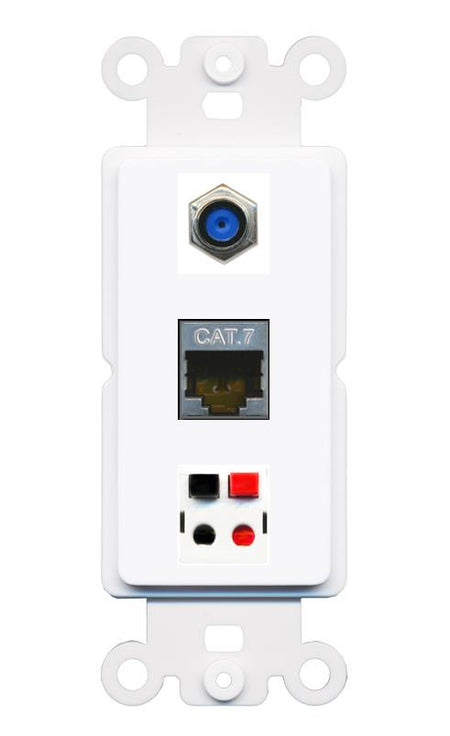 CAT7 F81 SPEAKER Wall Plate [White]