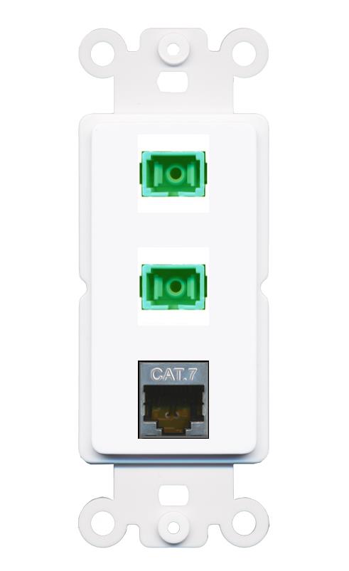 CAT7 2 SC-APC-SX Wall Plate [White]