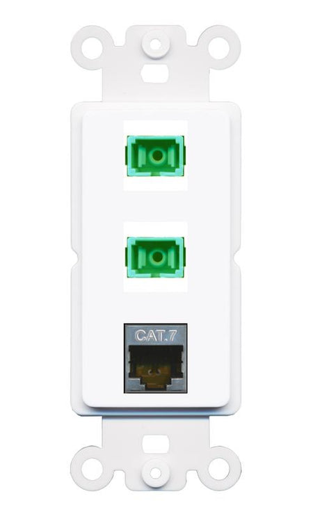 CAT7 2 SC-APC-SX Wall Plate [White]
