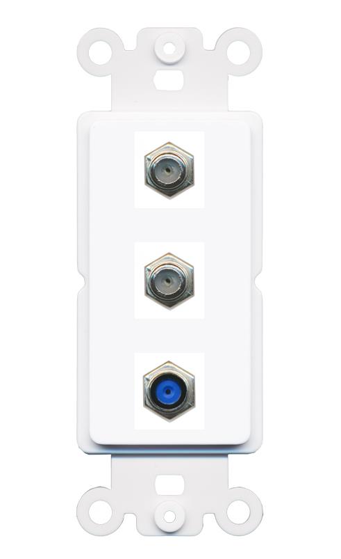 2 COAX F81 Wall Plate [White]