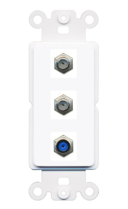 2 COAX F81 Wall Plate [White]