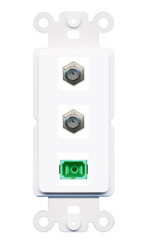 2 COAX SC-APC-SX Wall Plate [White]