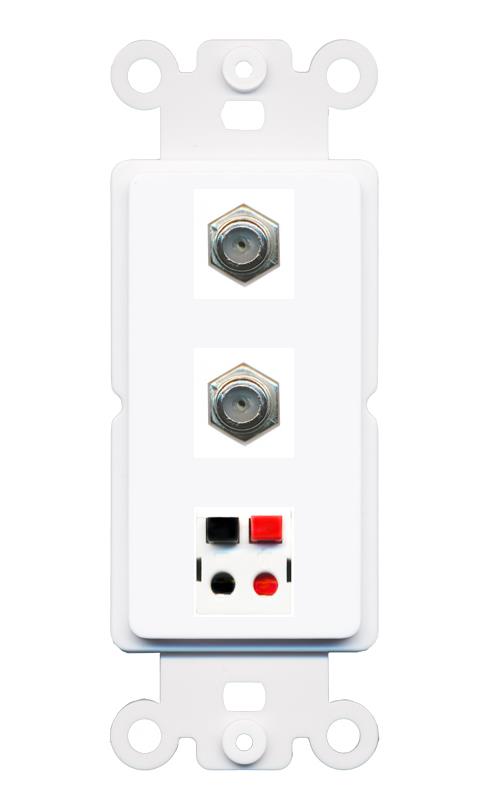 2 COAX SPEAKER Wall Plate [White]