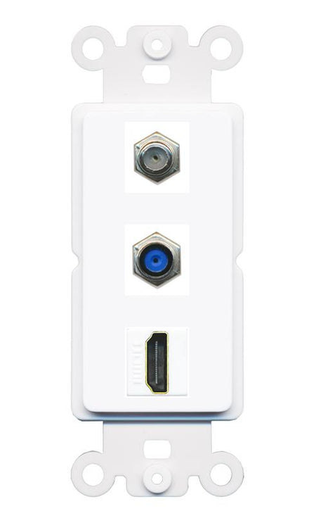 COAX F81 HDMI Wall Plate [White]