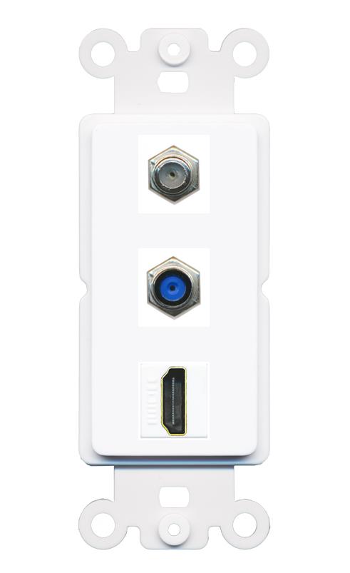 COAX F81 HDMI Wall Plate [White]