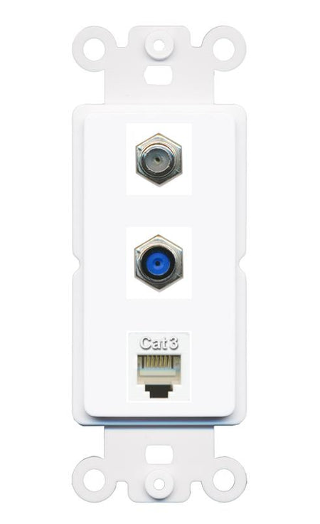 COAX F81 PHONE Wall Plate [White]