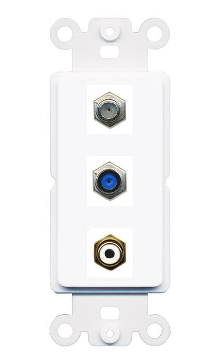COAX F81 RCA-WHITE Wall Plate [White]