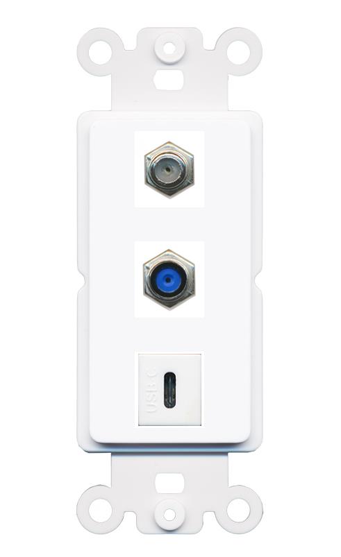 COAX F81 USBC Wall Plate [White]