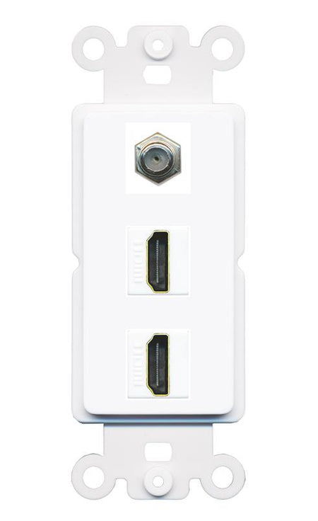 COAX 2 HDMI Wall Plate [White]