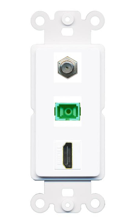 COAX HDMI SC-APC-SX Wall Plate [White]