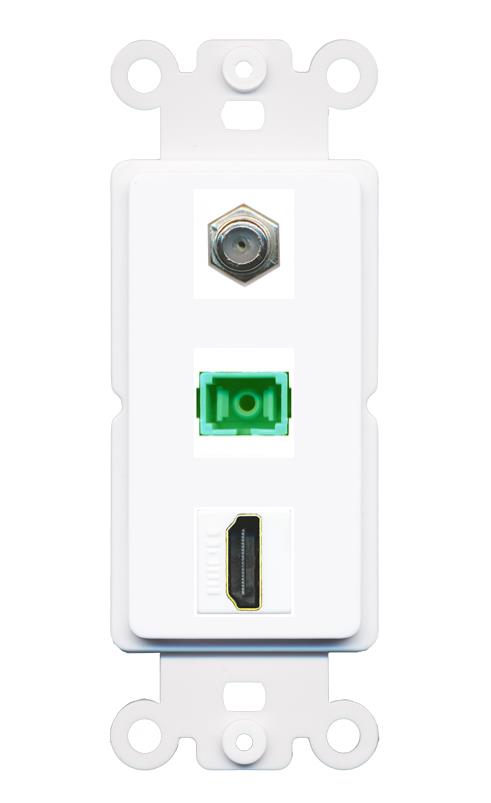 COAX HDMI SC-APC-SX Wall Plate [White]
