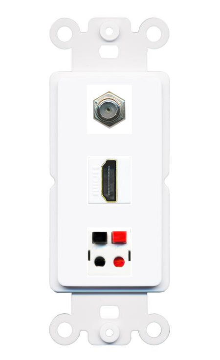 COAX HDMI SPEAKER Wall Plate [White]