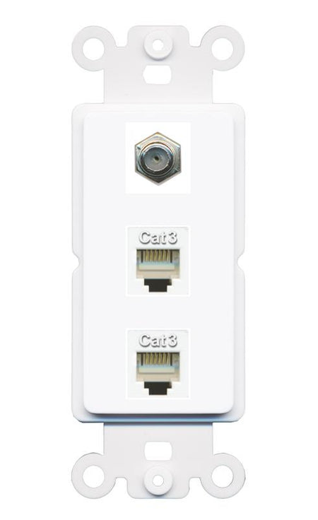 COAX 2 PHONE Wall Plate [White]