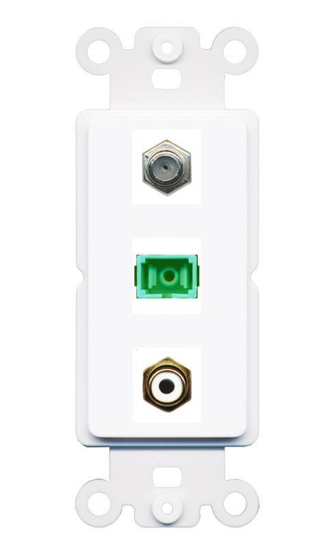 COAX RCA-WHITE SC-APC-SX Wall Plate [White]