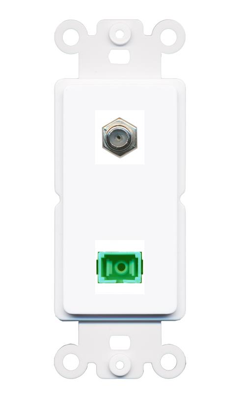 COAX SC-APC-SX Rocker Insert Module Wall Plate [White]