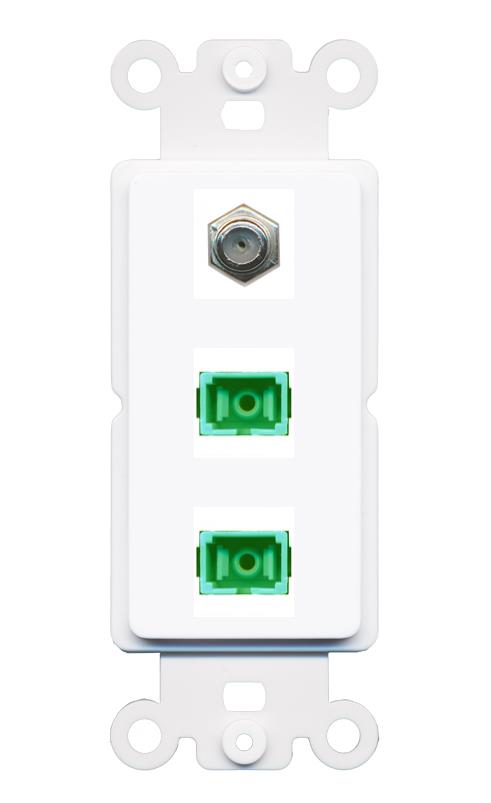 COAX 2 SC-APC-SX Wall Plate [White]