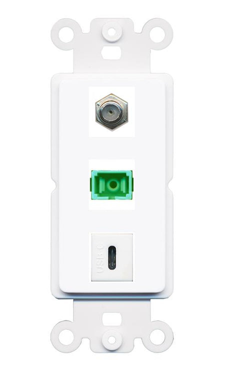 COAX SC-APC-SX USBC Wall Plate [White]