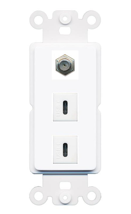 COAX 2 USBC Wall Plate [White]