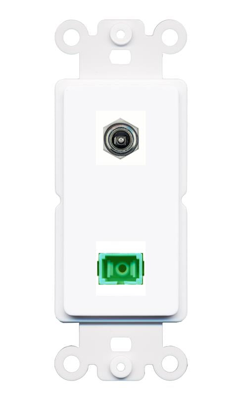 DC-POWER SC-APC-SX Rocker Insert Module Wall Plate [White]