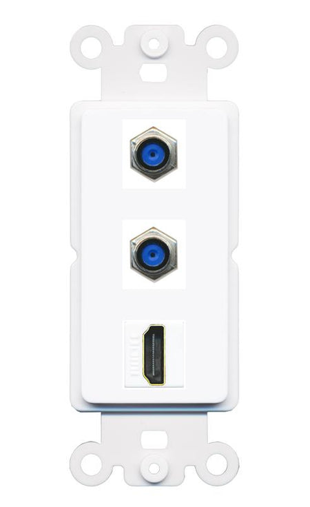 2 F81 HDMI Wall Plate [White]
