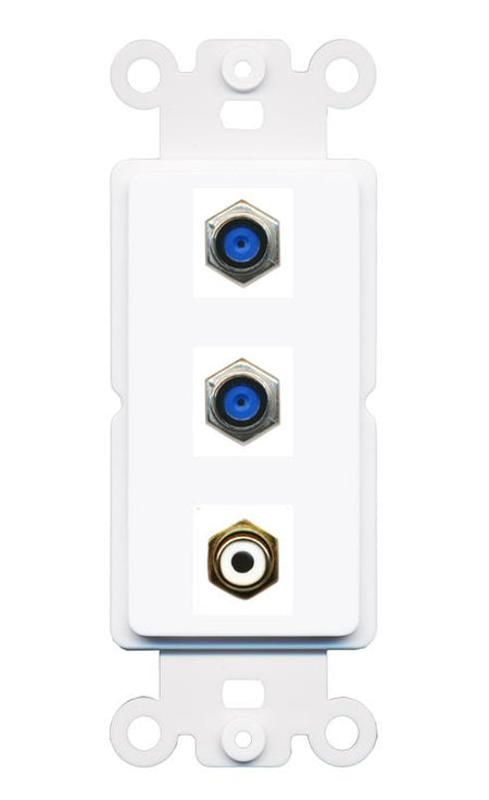 2 F81 RCA-WHITE Wall Plate [White]