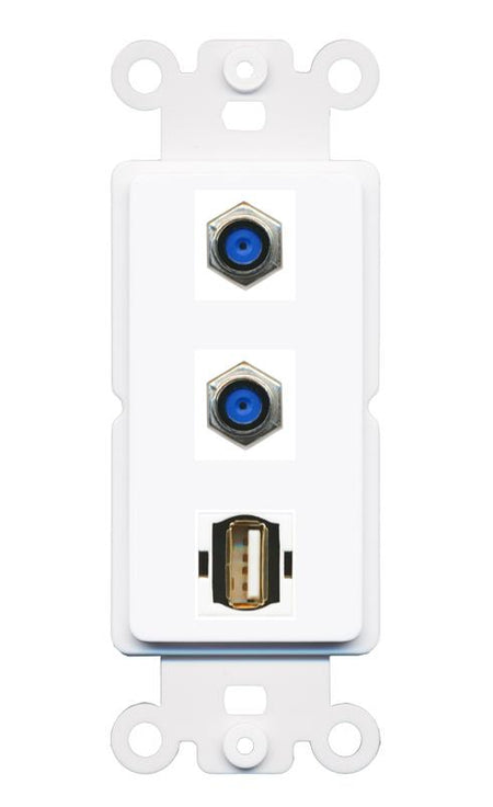 2 F81 USB2 Wall Plate [White]