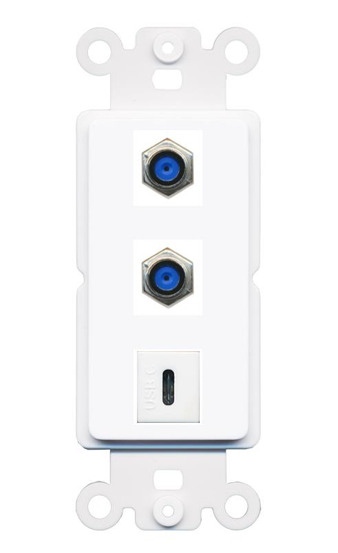2 F81 USBC Wall Plate [White]