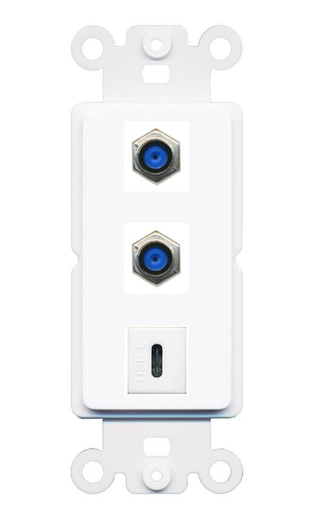 2 F81 USBC Wall Plate [White]