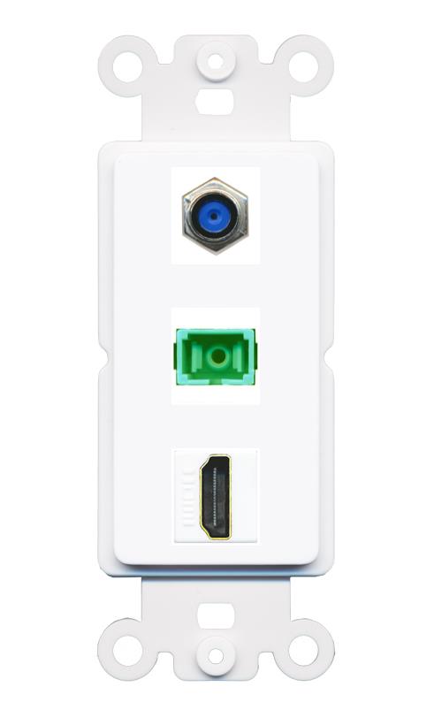 F81 HDMI SC-APC-SX Wall Plate [White]