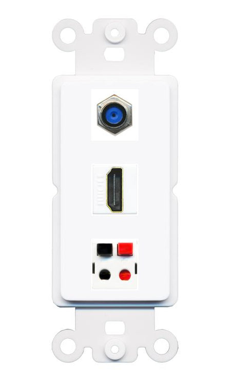 F81 HDMI SPEAKER Wall Plate [White]