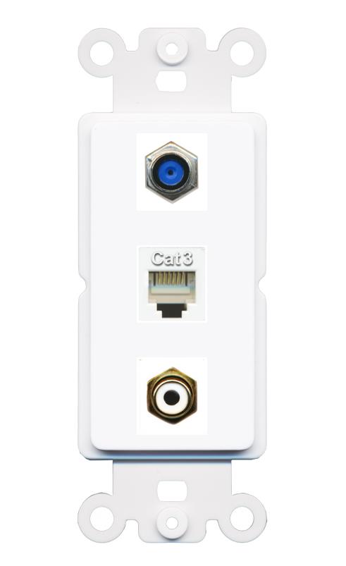 F81 PHONE RCA-WHITE Wall Plate [White]