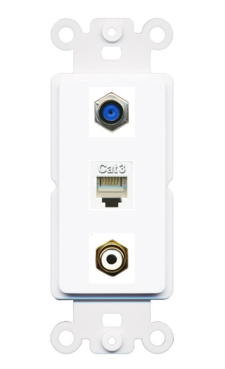F81 PHONE RCA-WHITE Wall Plate [White]