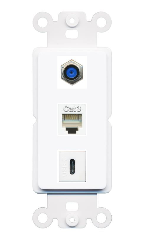 F81 PHONE USBC Wall Plate [White]