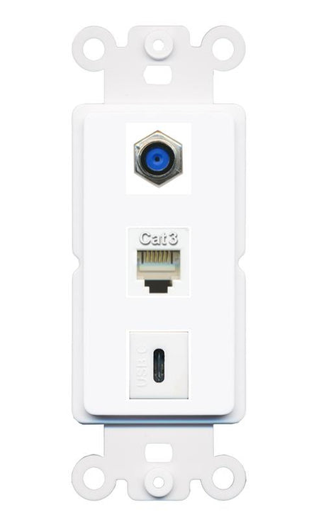 F81 PHONE USBC Wall Plate [White]